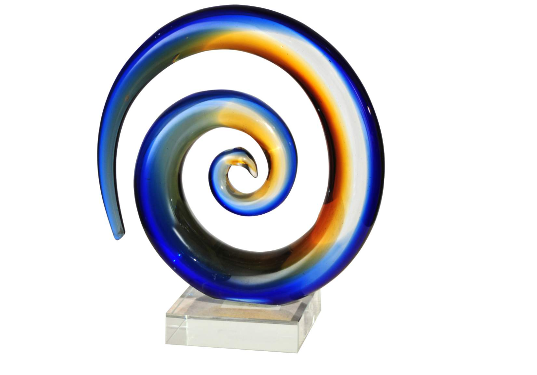 Glass Sculpture blue