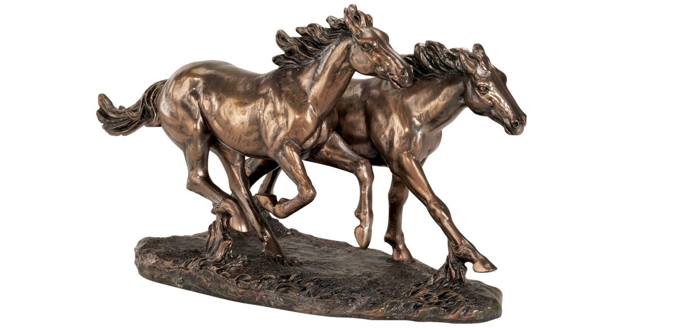 Golden Bronze Hill Horses