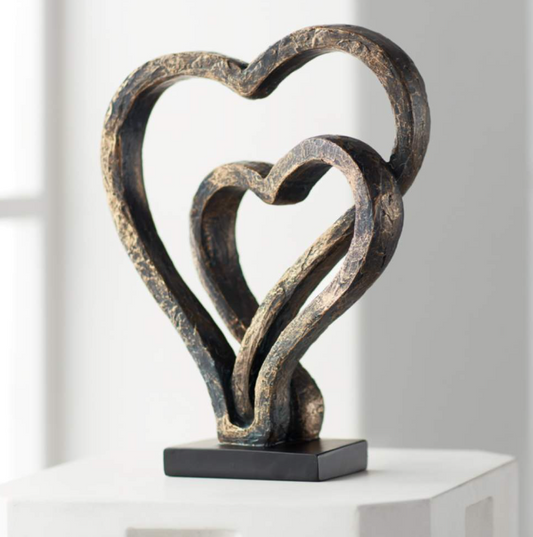 Hearts Bronze Sculpture