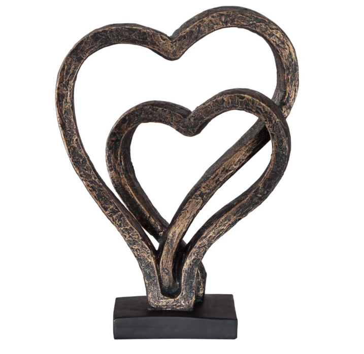 Hearts Bronze Sculpture