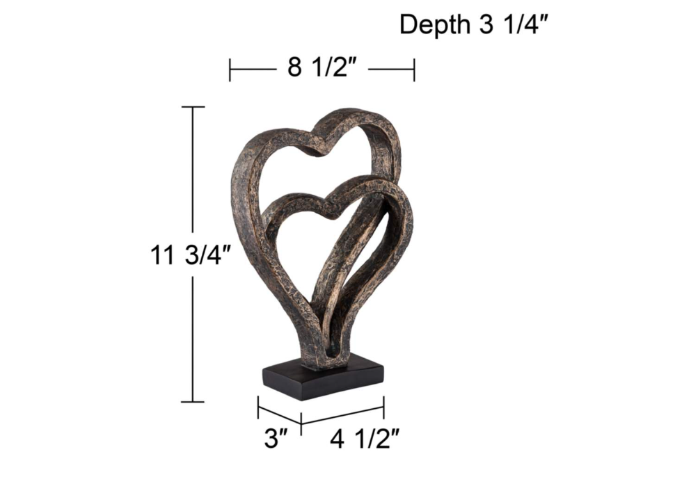 Hearts Bronze Sculpture