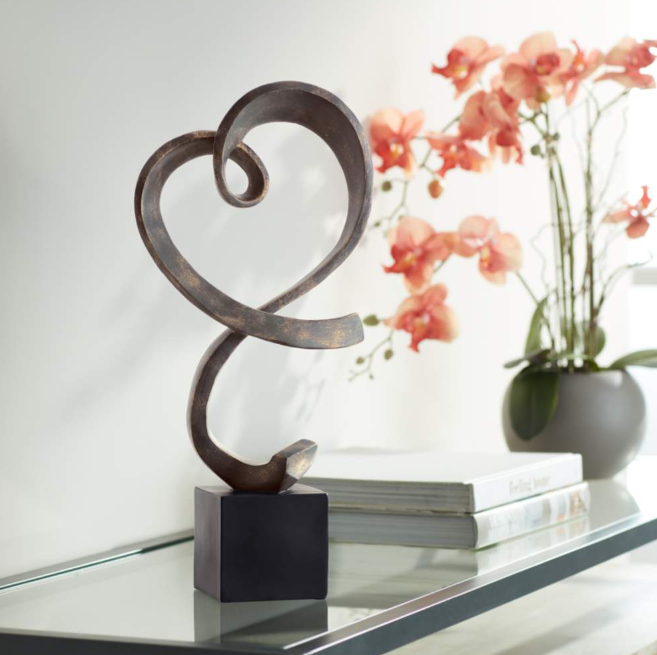 Swirling Heart Sculpture