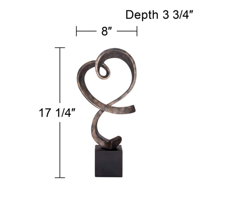 Swirling Heart Sculpture