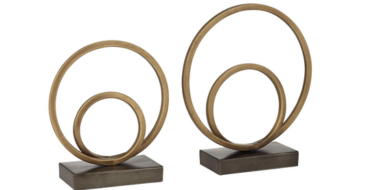 Metal Ring Sculptures Set