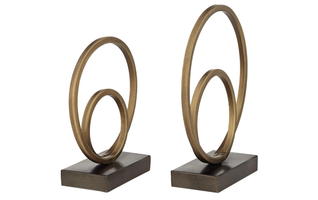 Metal Ring Sculptures Set