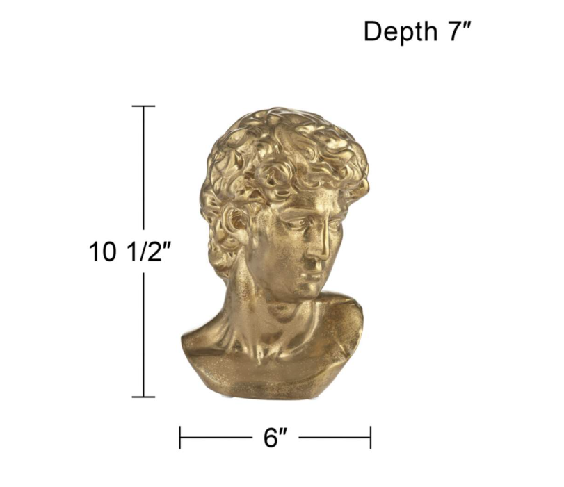 Golden Head Sculpture