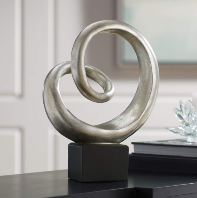 Silver Spiral Sculpture